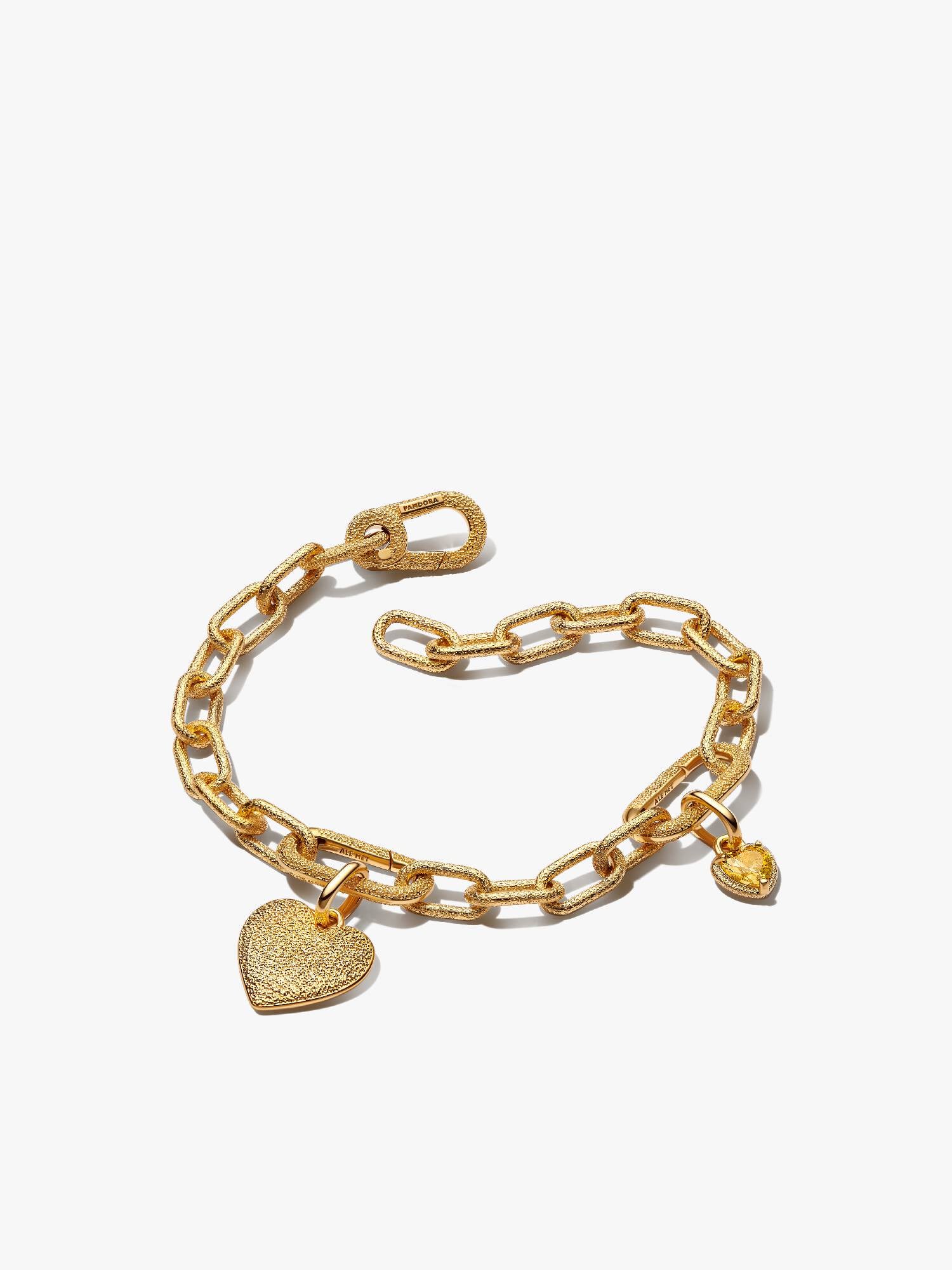 Textured Heart Bracelet Set