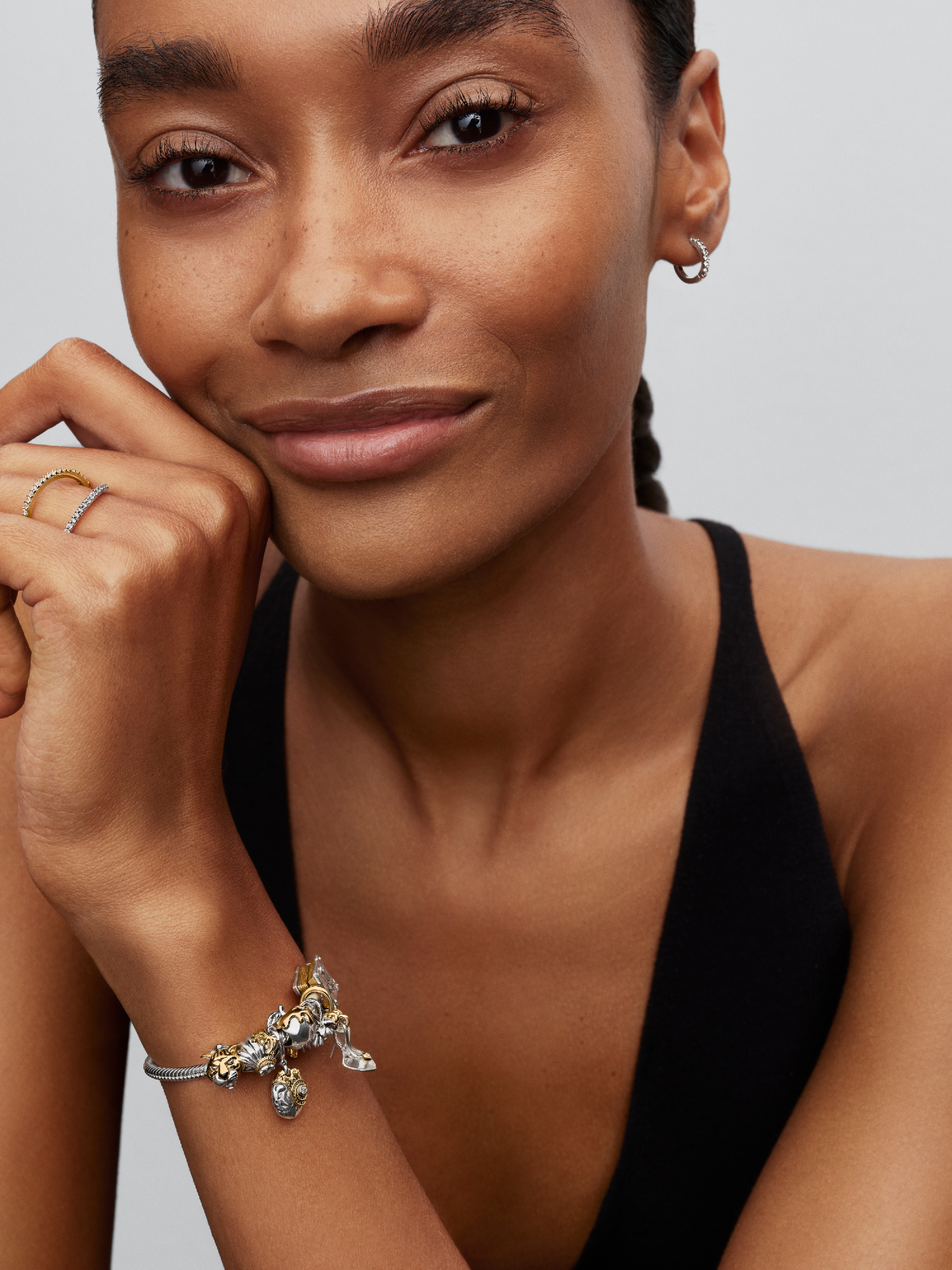 Charm Rajah de la Princesse Jasmine de Disney avec diamant créé en laboratoire