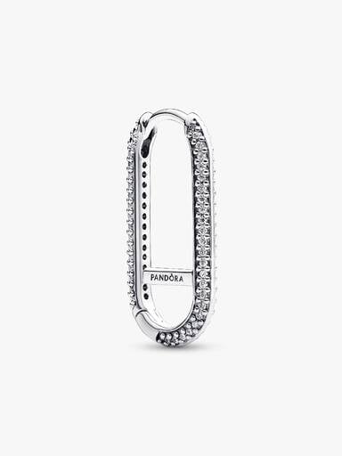 Extended Pavé Link Single Earring