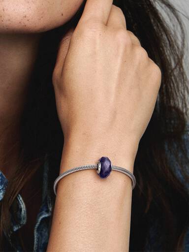 Faceted Blue Murano Glass Charm