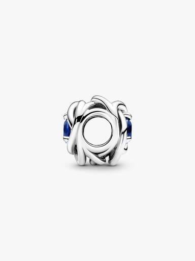 September Blue Eternity Circle Charm