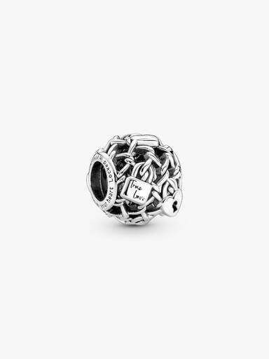 FINAL SALE - Openwork Chain Link Padlock Charm