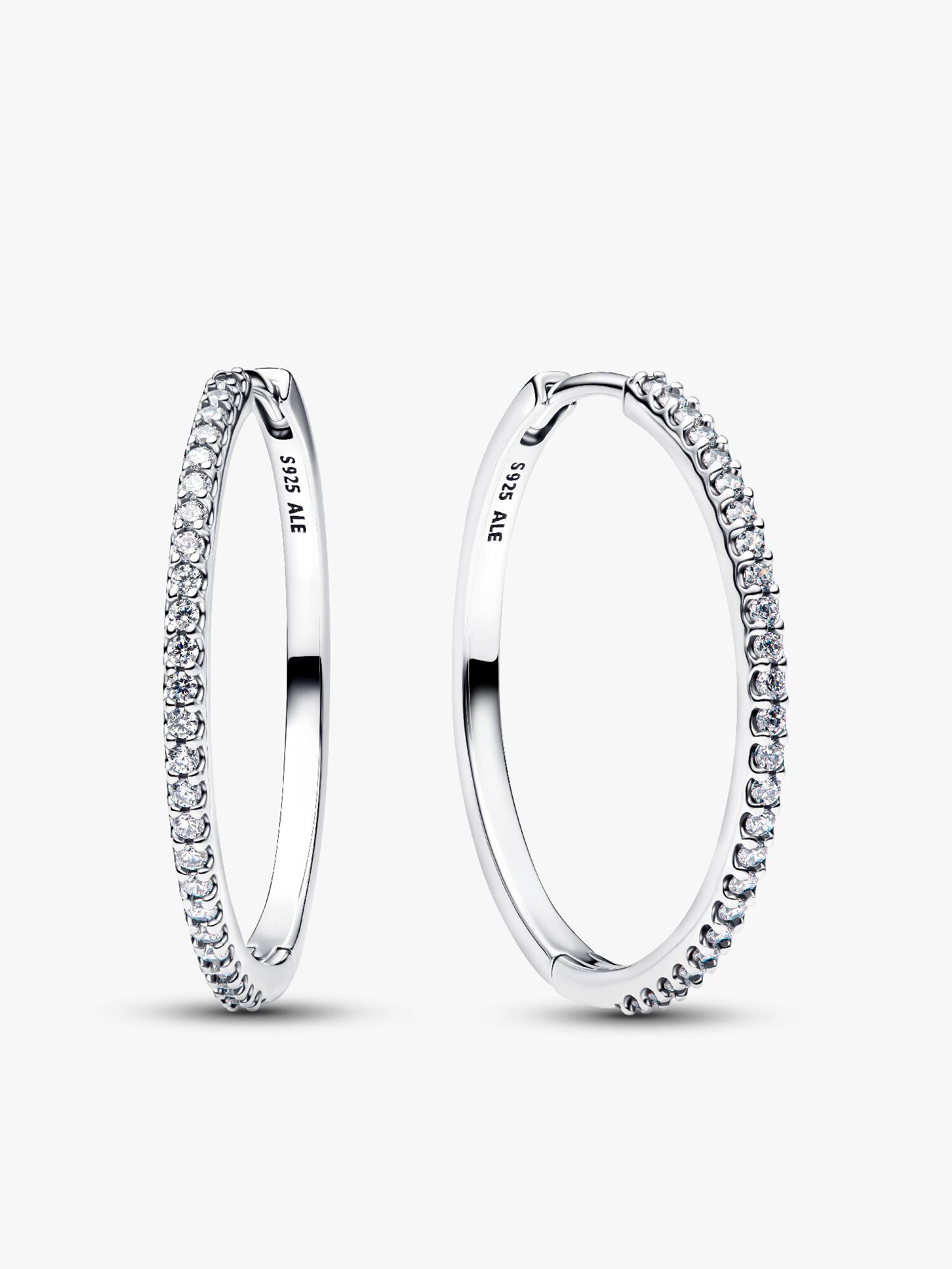 Large Sparkling Hoop Earrings