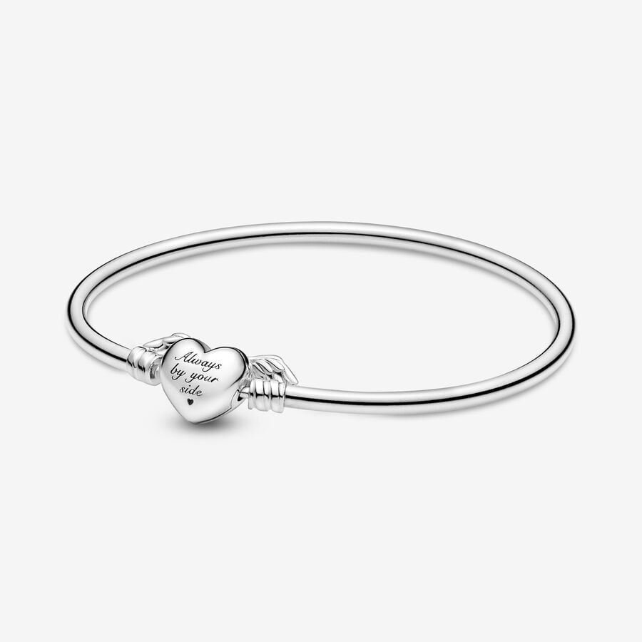 VENTE FINALE - Bracelet rigide à cœur ailé Pandora Moments image number 0