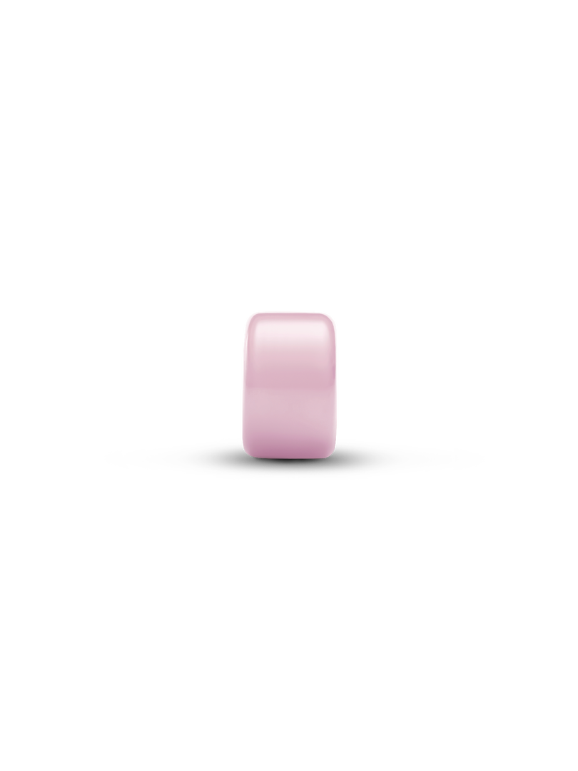 Mini charm en verre de Murano rose