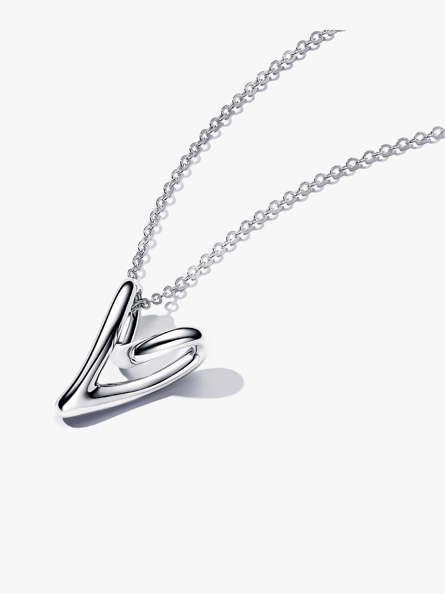 Collier à grand pendentif Cœur de forme organique