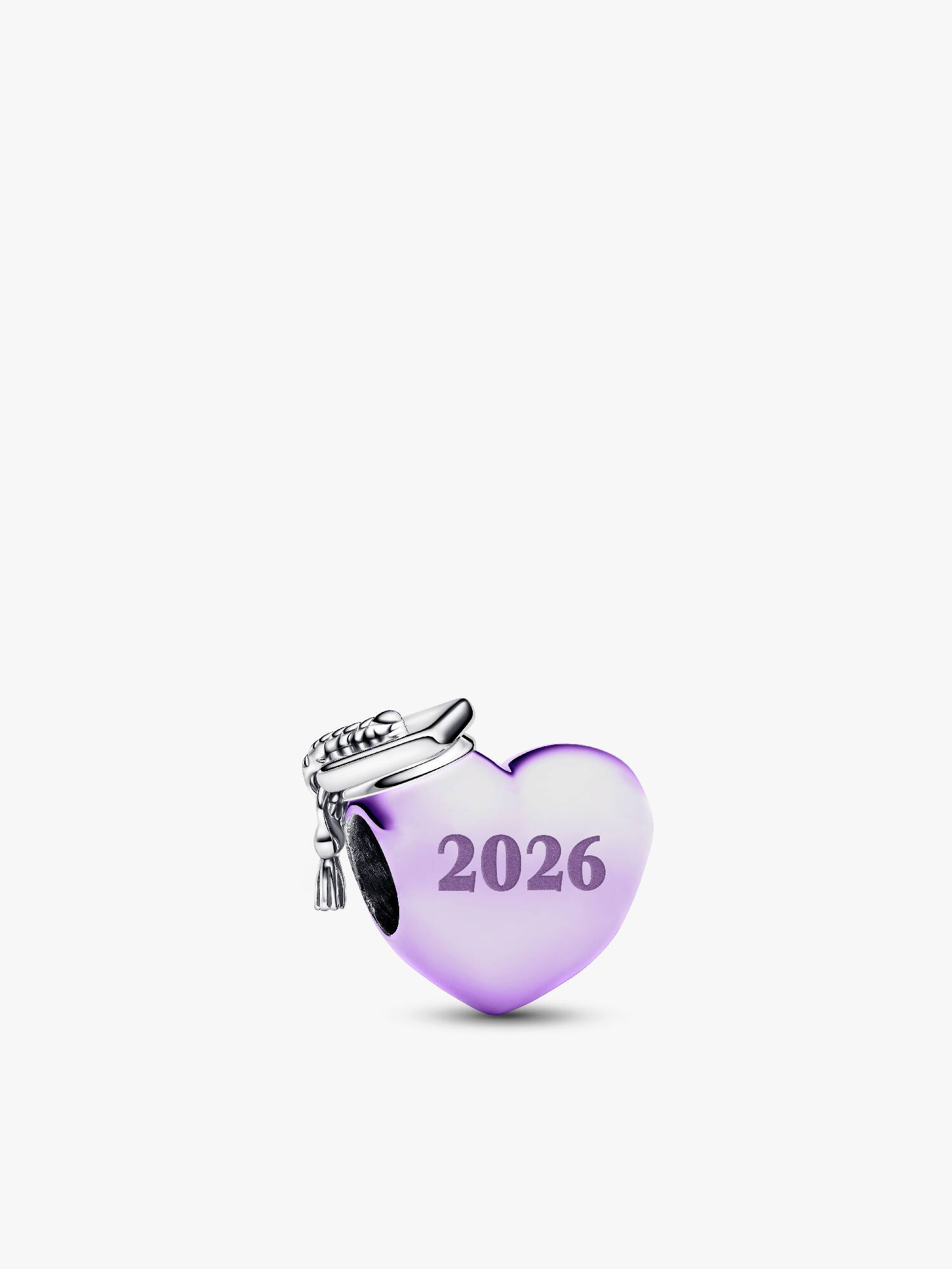 Charm Cœur violet de remise de diplômes 2026