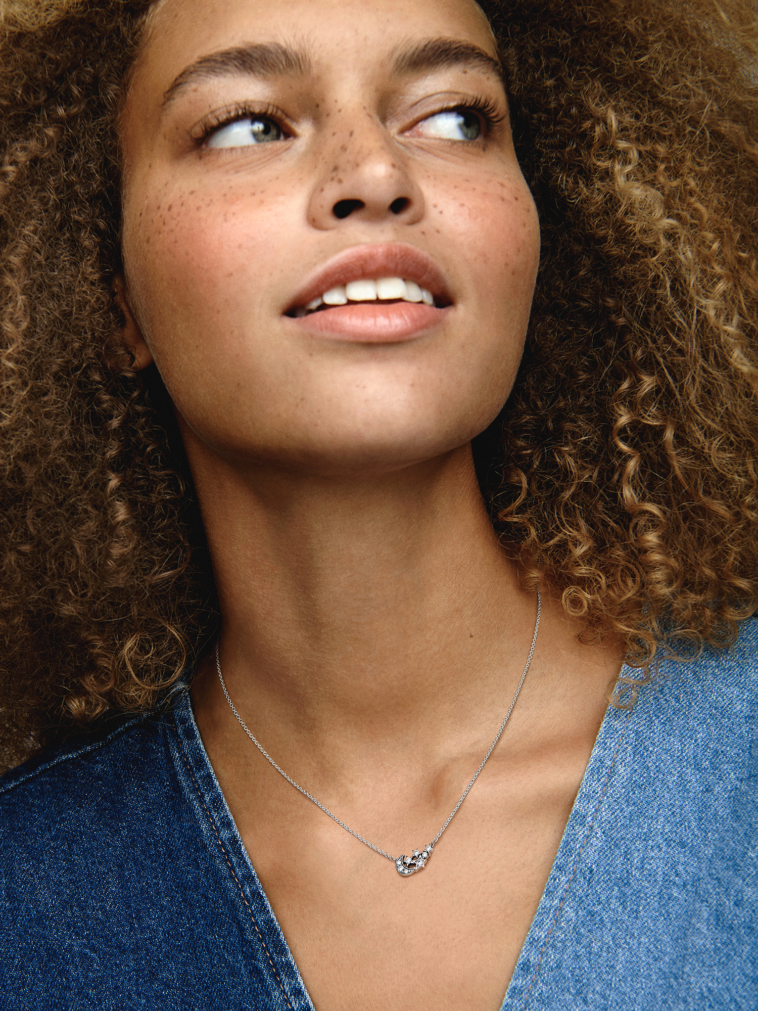 Sparkling Moon & Star Collier Necklace