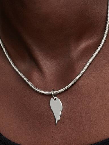 Pendentif rectangulaire Aile d’ange à graver