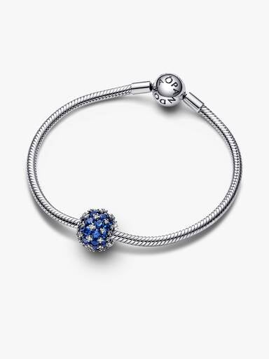 FINAL SALE - Sparkling Pavé Round Blue Charm