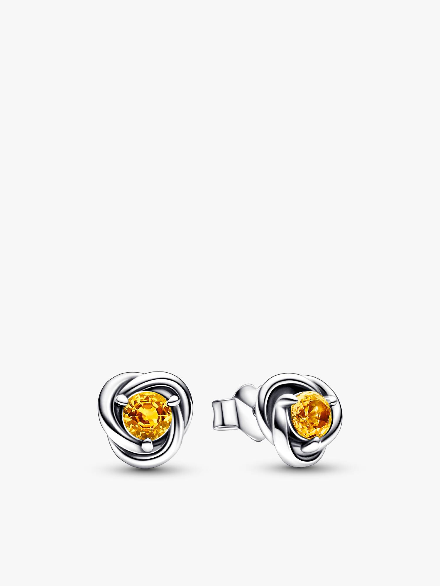 November Honey Eternity Circle Stud Earrings