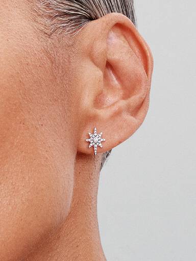 FINAL SALE - Sparkling North Star Stud Earrings