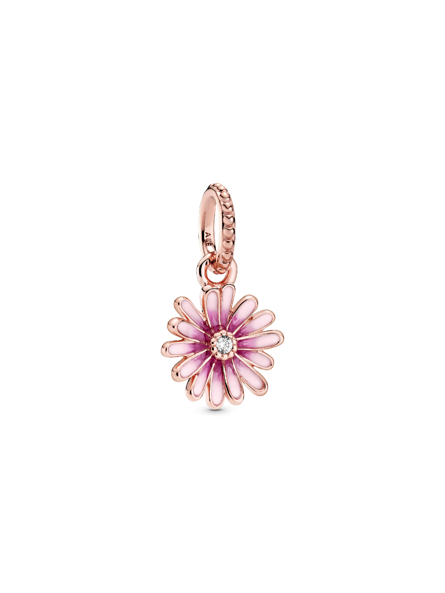 Pink Daisy Flower Dangle Charm
