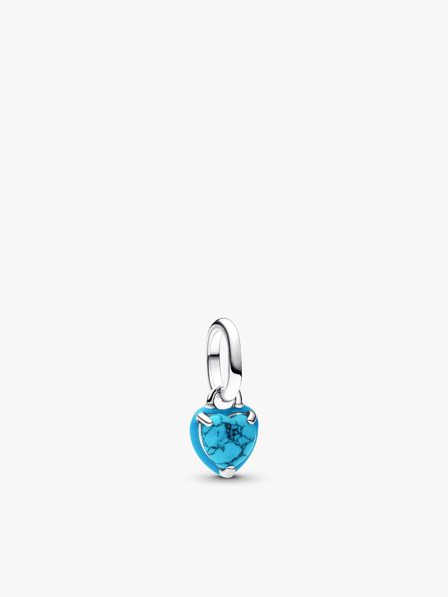 Mini charm-pendentif Cœur turquoise