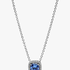 Sparkling Square Blue Halo Pendant Necklace Sparkling Square Blue Halo Pendant Necklace