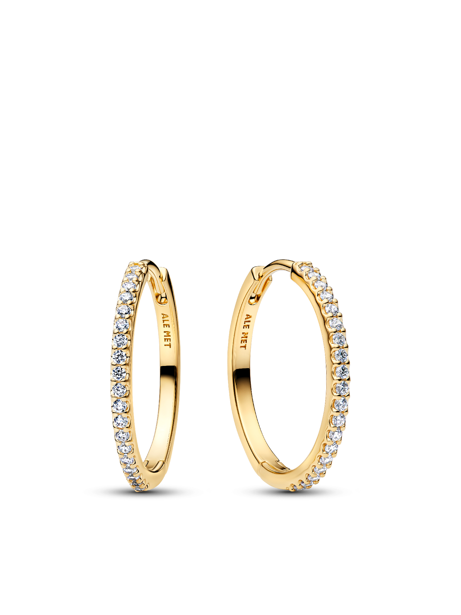 Sparkling Gold-Plated Hoop Earring Stack