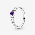 FINAL SALE - February Purple Beaded Ring