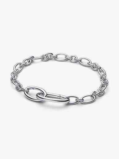Bracelet à chaîne à maillons ovales ouvrant