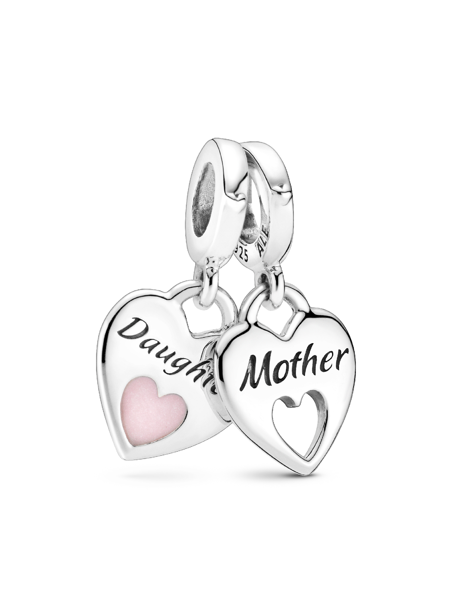 Double Heart Split Dangle Charm