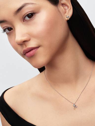 Triple Star Pendant Necklace