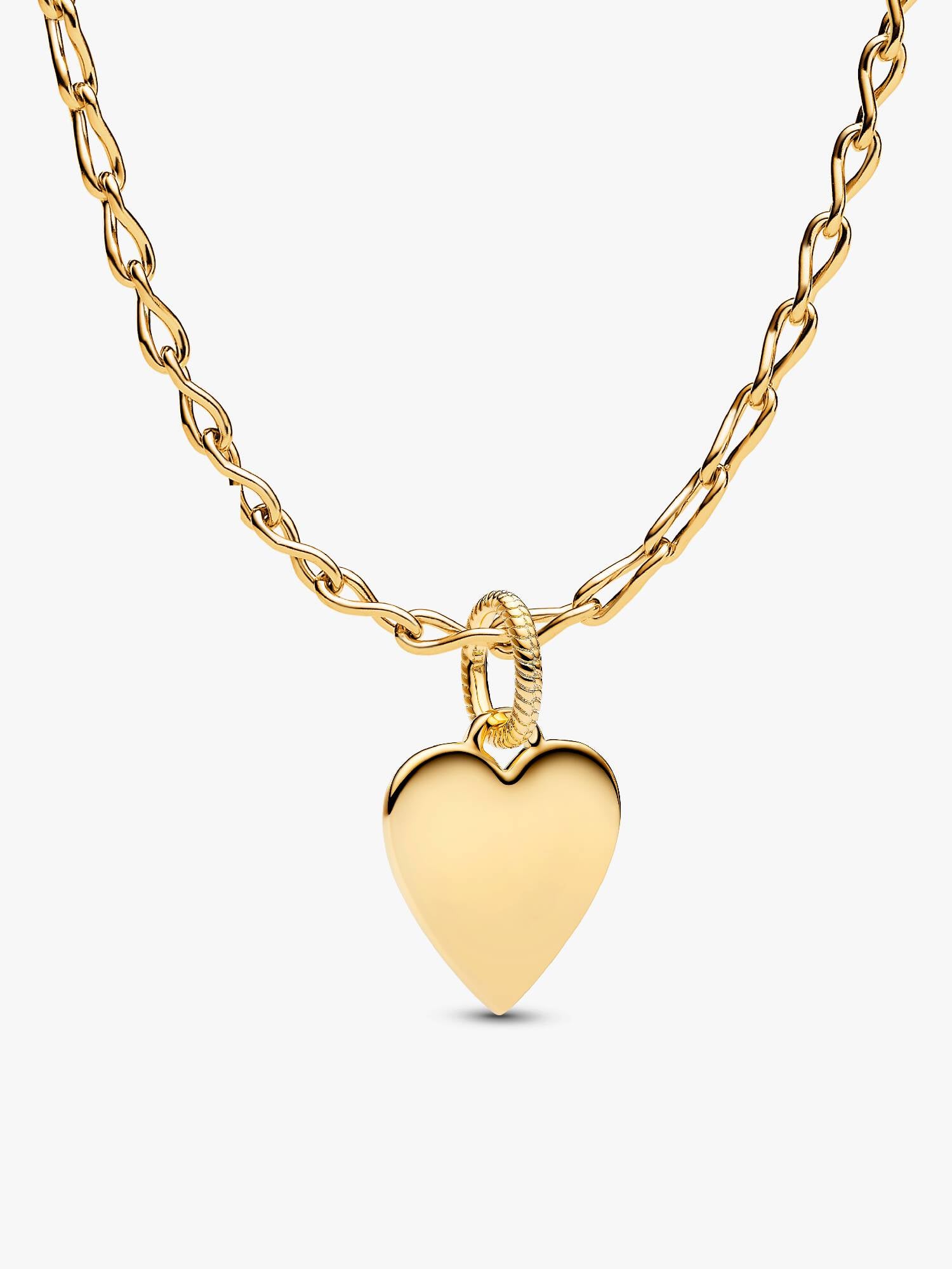 Collier avec pendentif Étiquette en forme de cœur gravable
