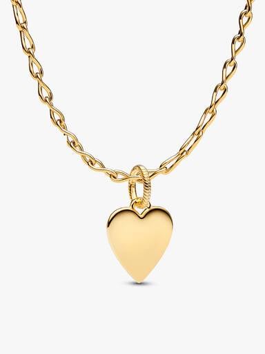 Collier avec pendentif Étiquette en forme de cœur gravable