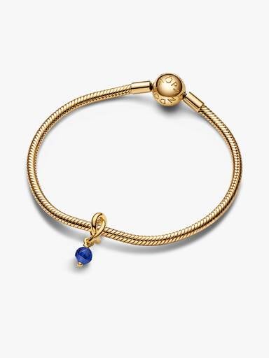September Blue Eternity Circle Dangle Charm