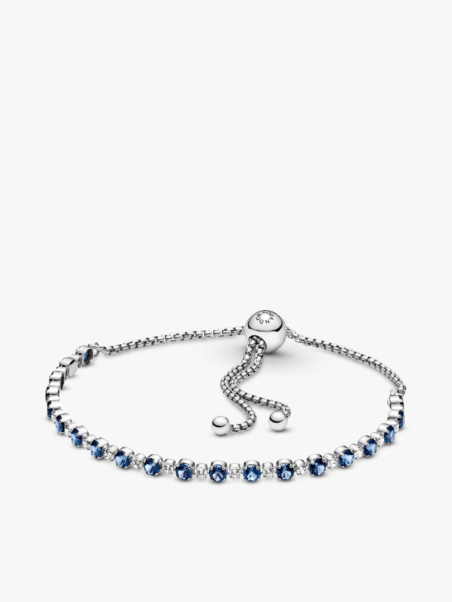 FINAL SALE - Blue and Clear Sparkle Slider Bracelet