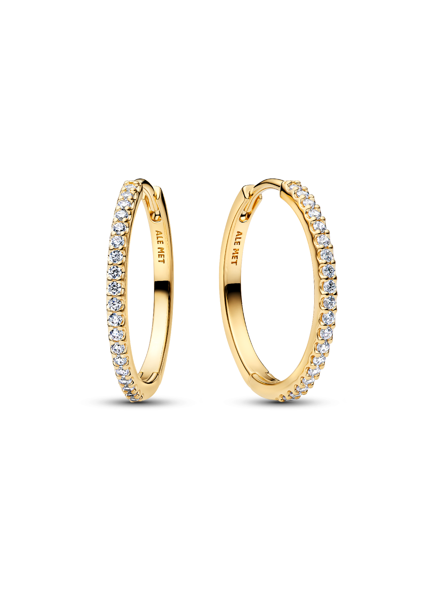 Medium Sparkling Hoop Earrings