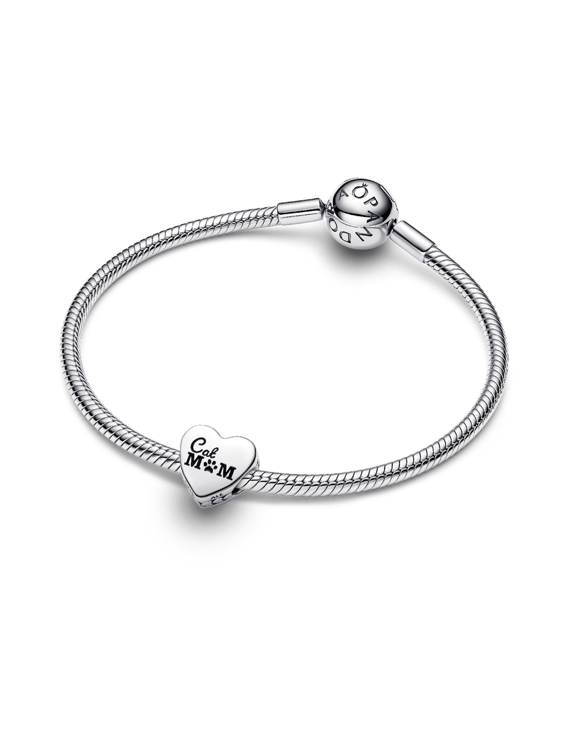 Engravable Cat Mom Heart Charm