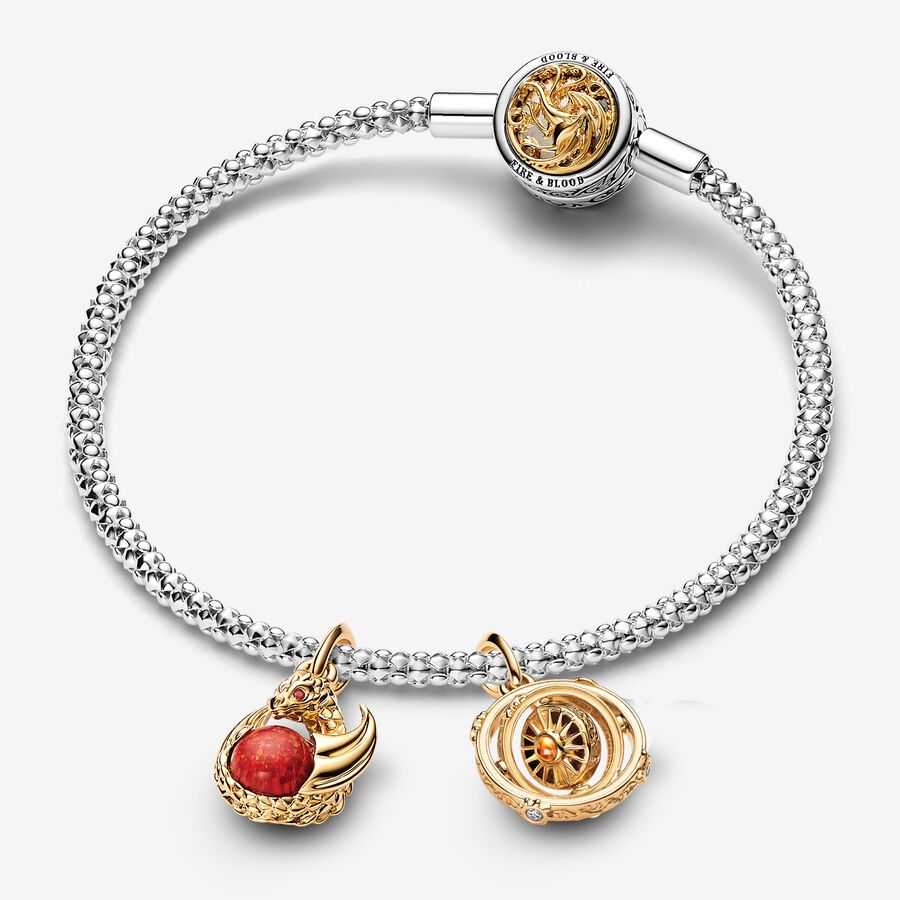 Game of Thrones Gold Dangle Charms Bracelet Set image number 0