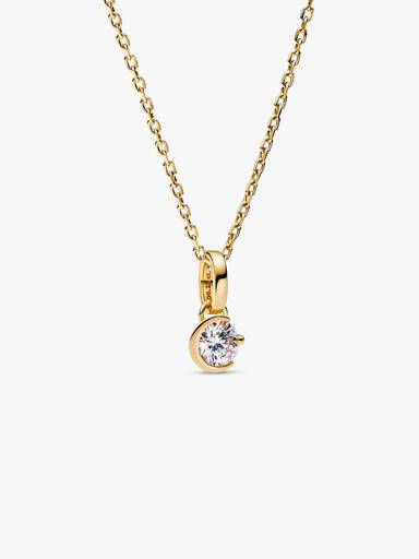 Pendentif à diamant cultivé en laboratoire en forme de lune Pandora Talisman