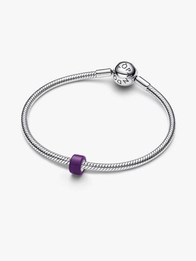 Mini charm en verre de Murano mauve