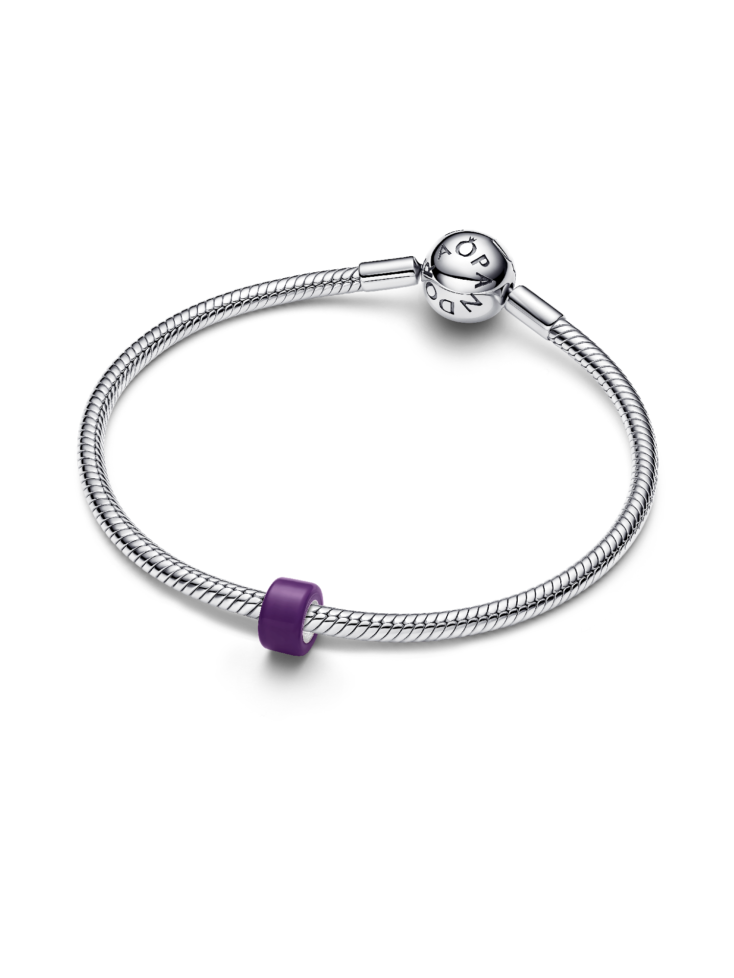 Mini charm en verre de Murano mauve