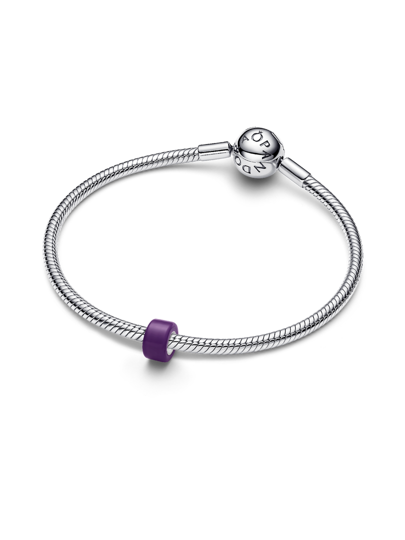 Mini charm en verre de Murano mauve
