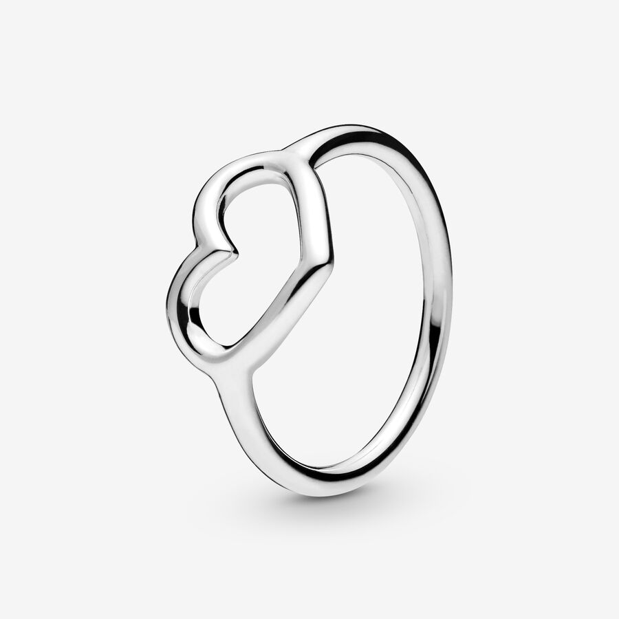 FINAL SALE - Polished Open Heart Ring image number 0