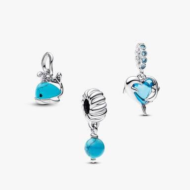 Aqua Marine Charm Trio