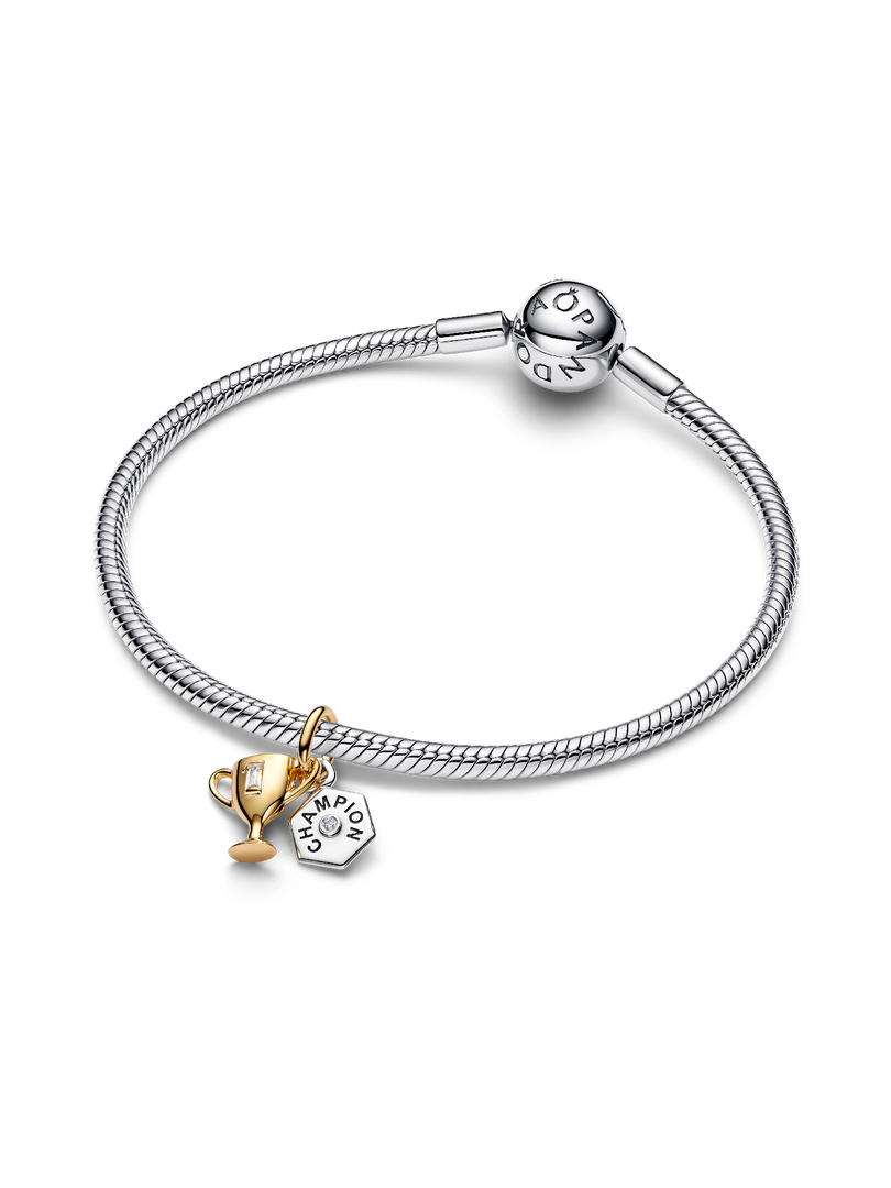 Engravable Trophy Double Dangle Charm