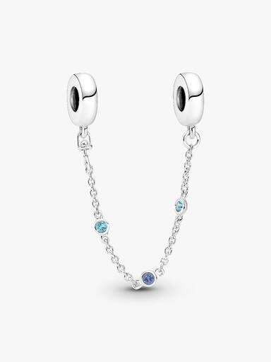 Chaîne de sûreté Trois pierres bleues