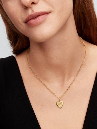 Pendentif Étiquette en forme de cœur à graver