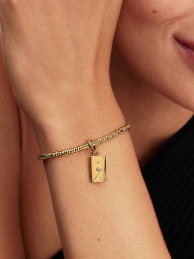 Engravable & Openable Envelope Dangle Charm