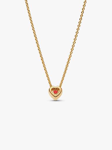 Collier à cœur surélevé