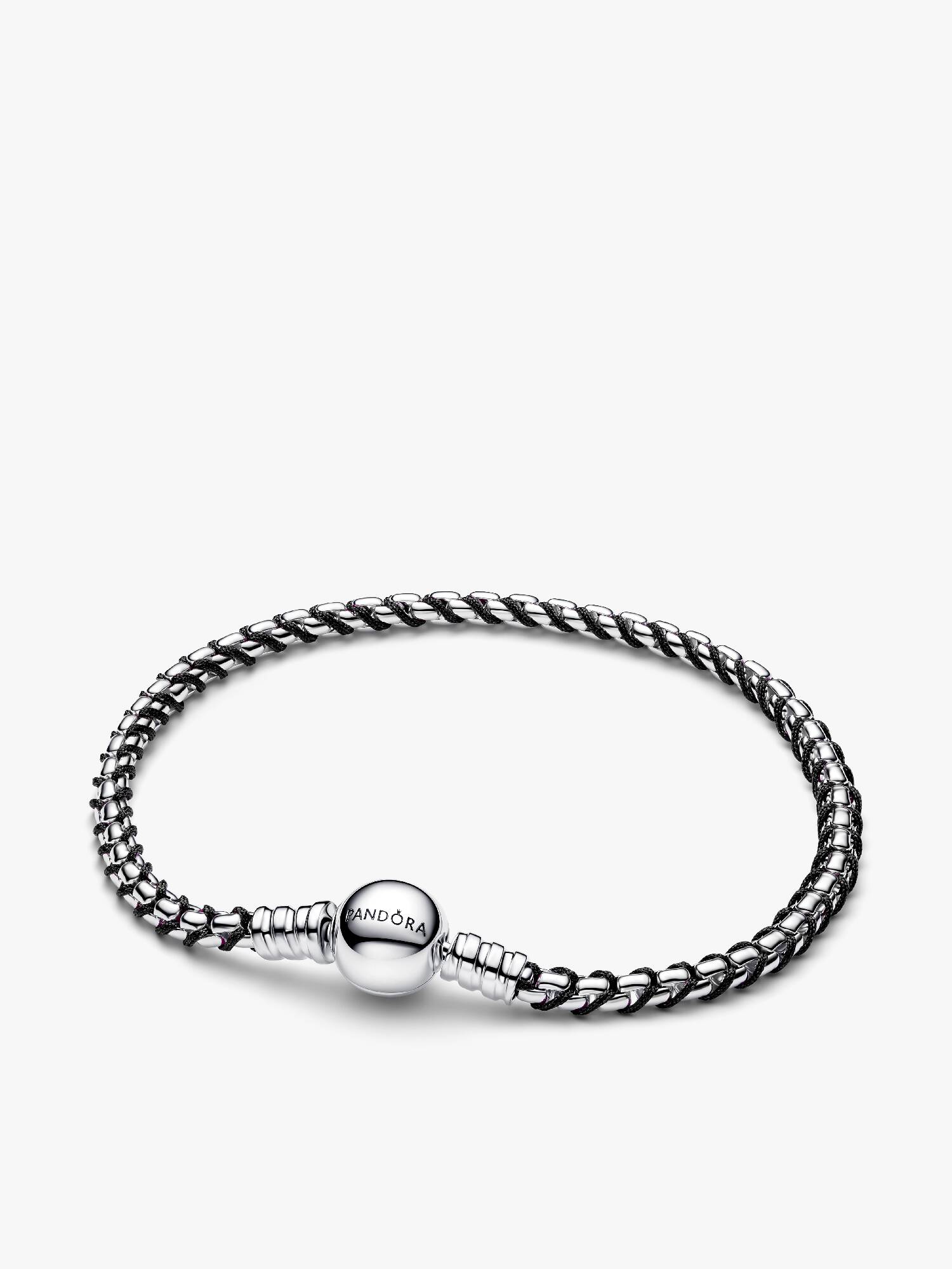 Black Cord Box Chain Bracelet