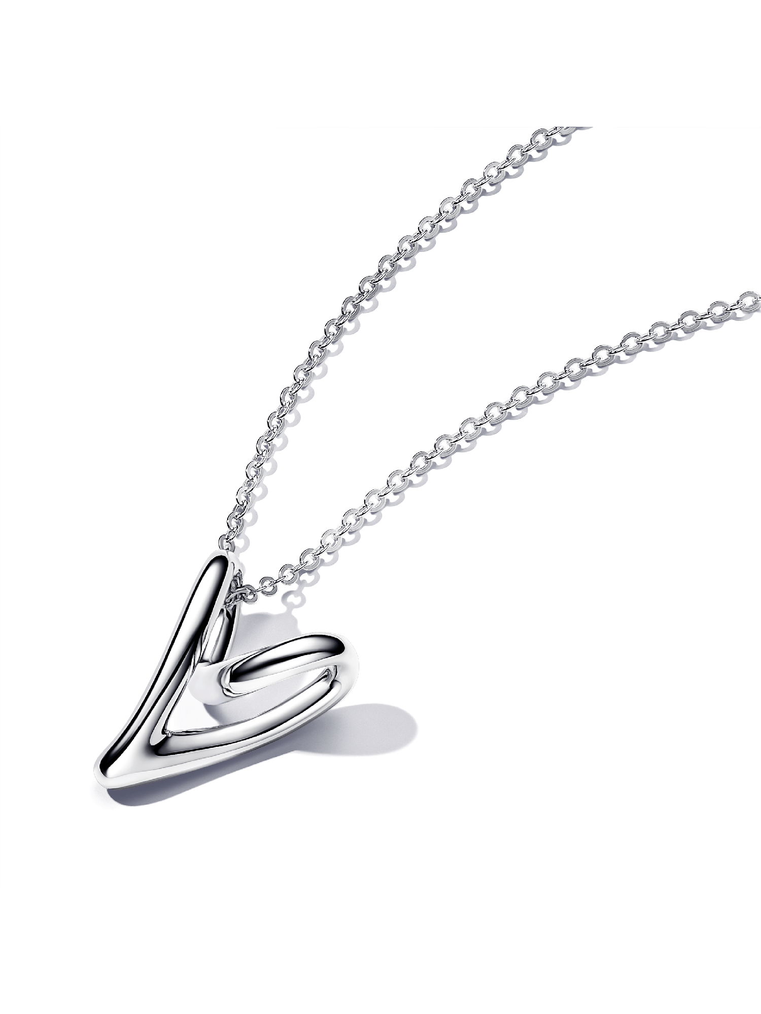 Organically Shaped Heart Large Pendant Necklace
