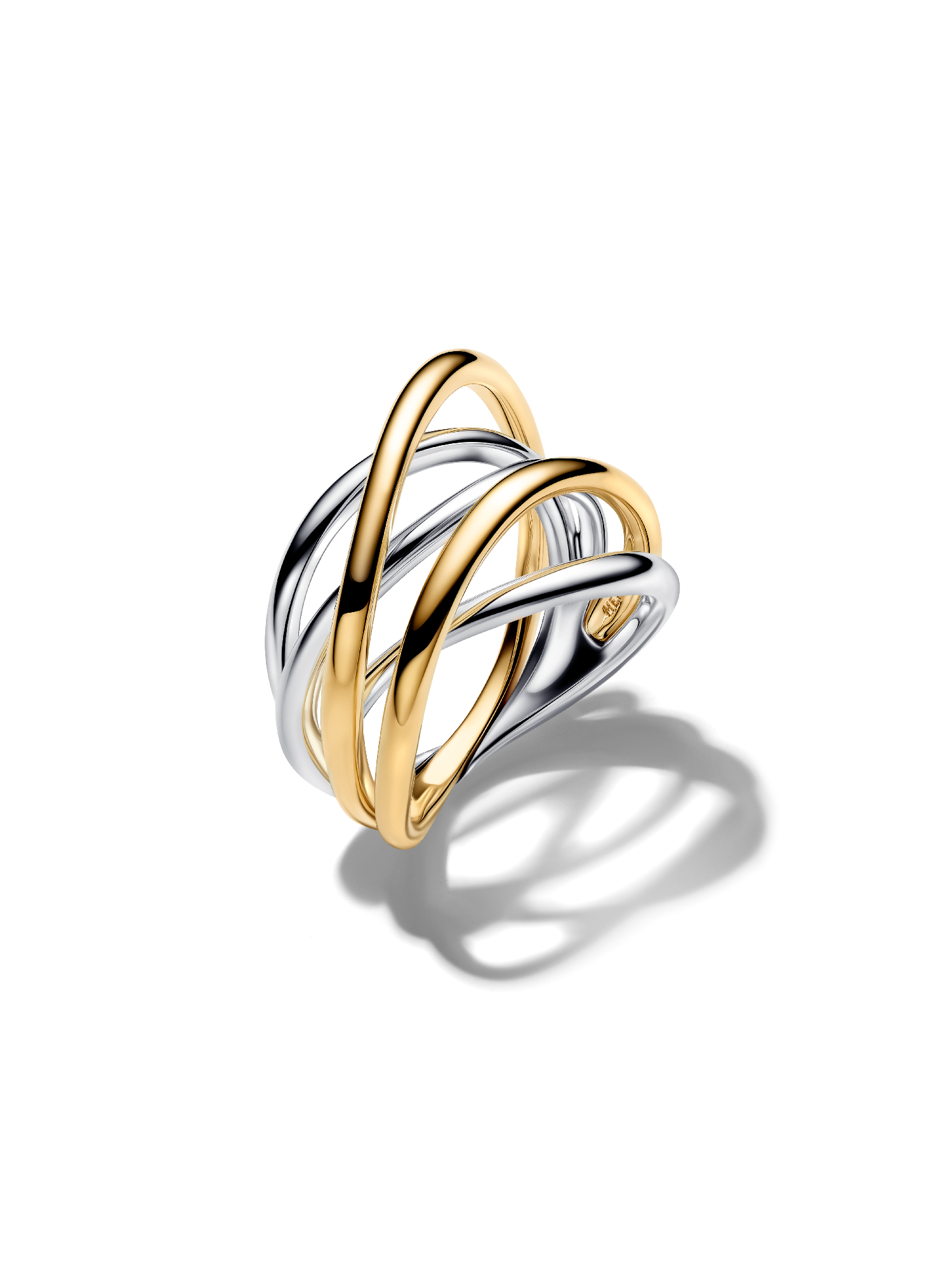 Two-Tone Entwined Band Ring