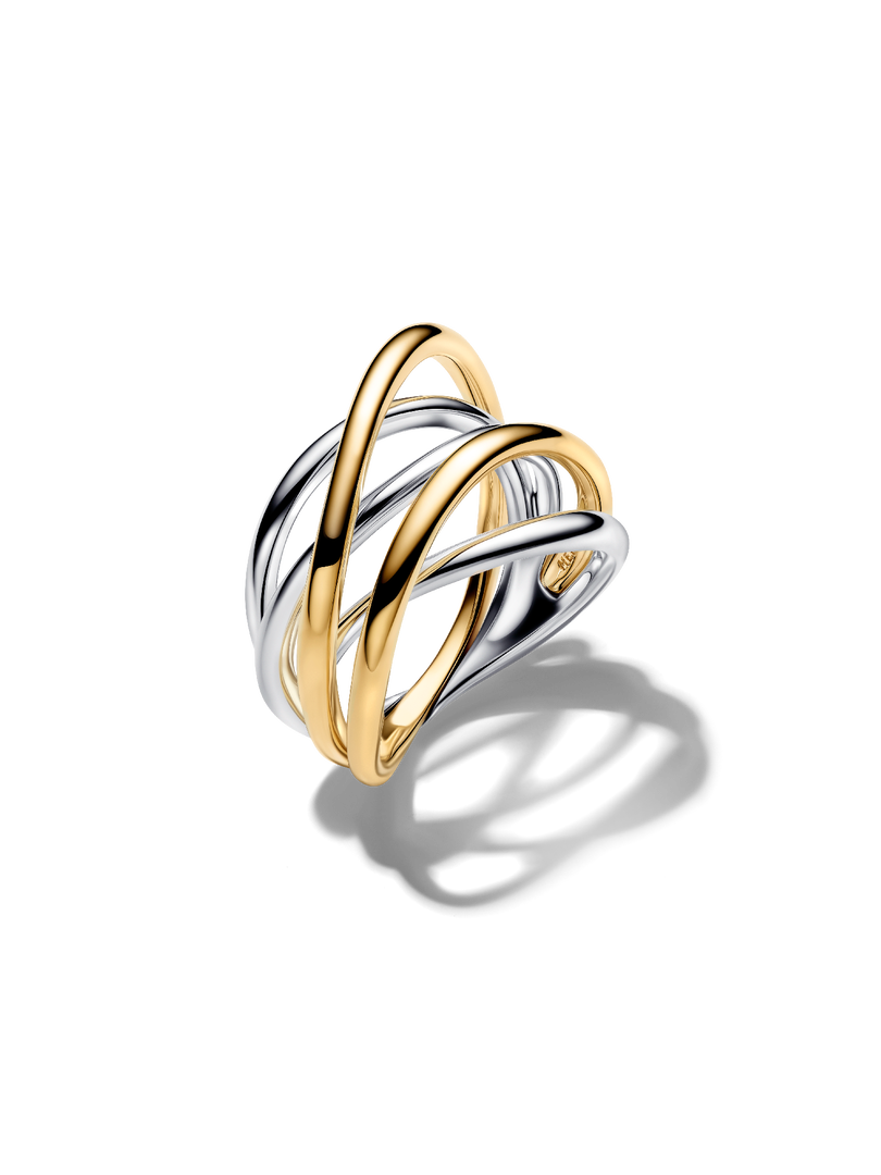 Two-Tone Entwined Band Ring