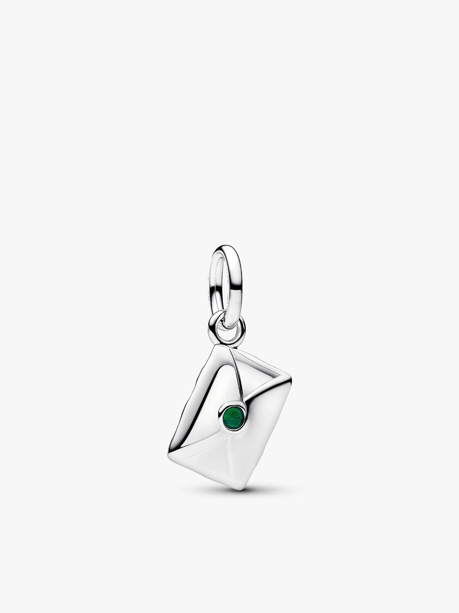Santa Letter Dangle Charm, Platinum Plated