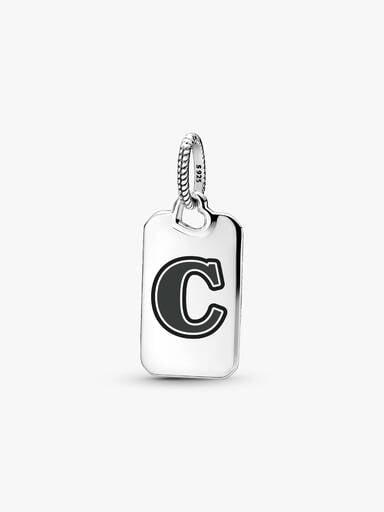 Letter C Rectangle Pendant