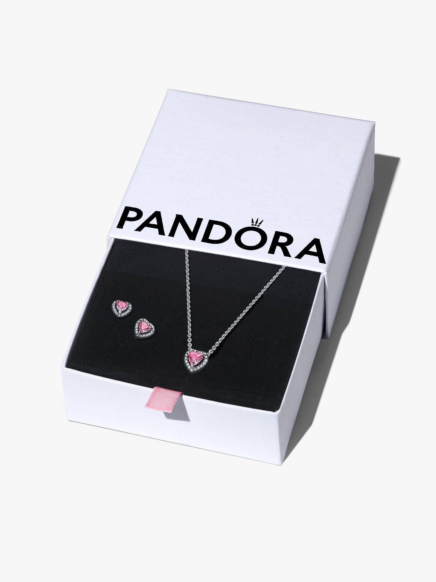 Ensemble-cadeau de bijoux Cœur surélevé rose