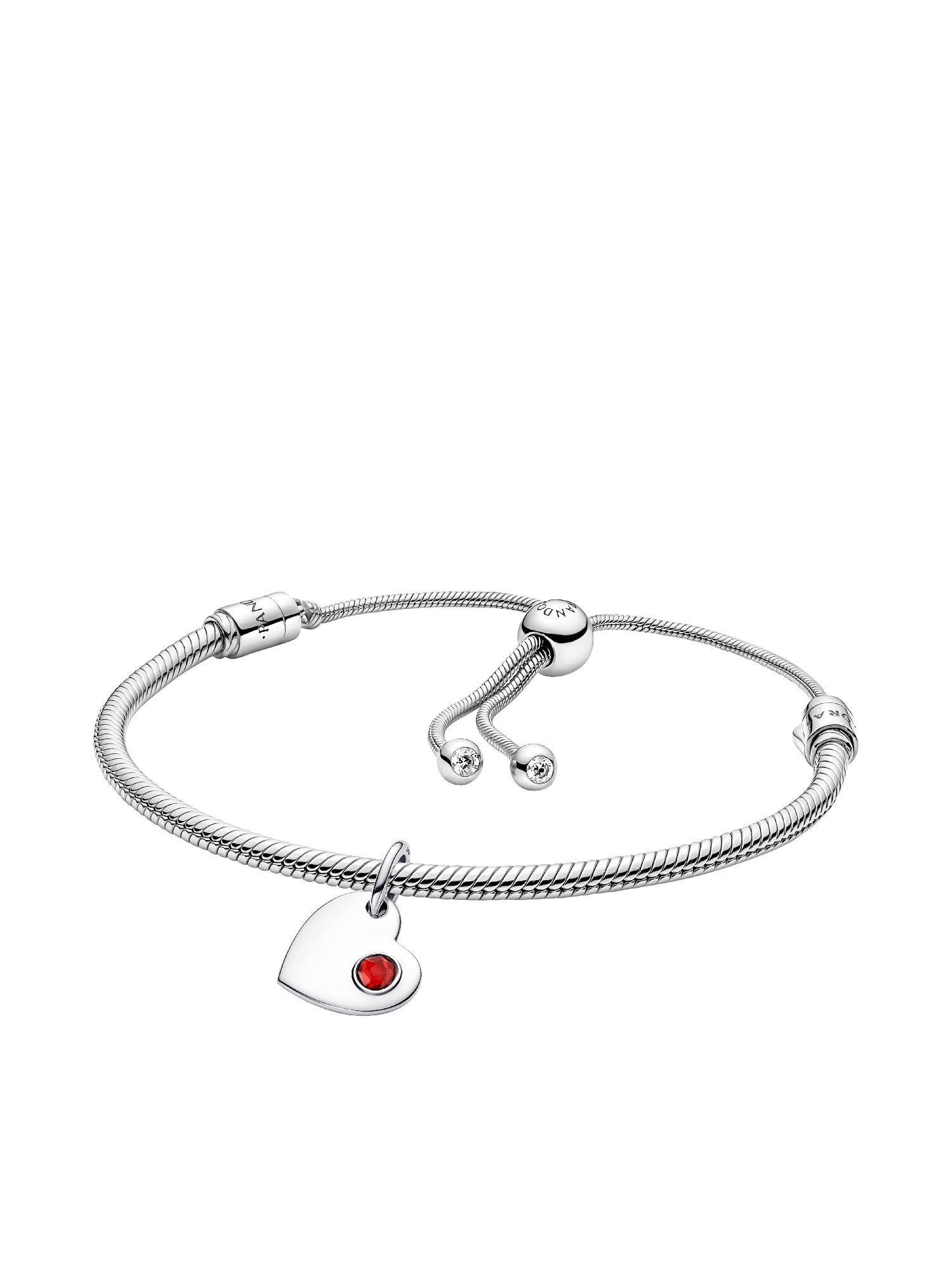 January  Engravable Dangle Charm Bracelet Set